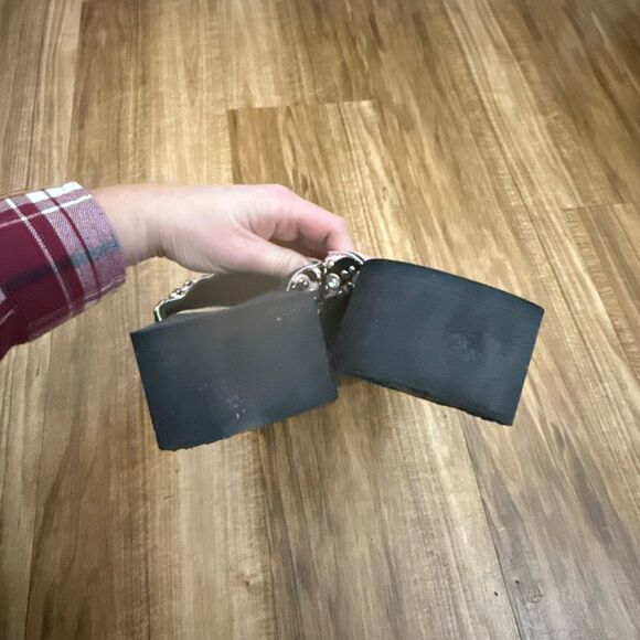 Montana West Tooled Pink Zebra Embellished Wedge Thong Size 10 - Picture 5 of 5